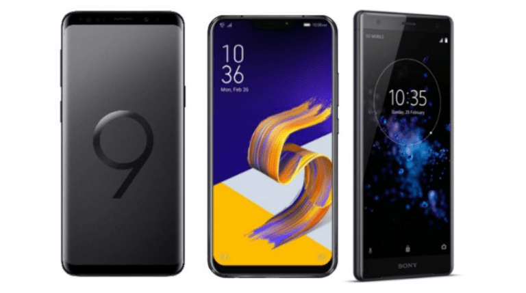 Samsung Galaxy S9 vs Sony Xperia XZ2 vs Asus ZenFone 5Z