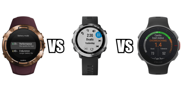 Suunto 5 vs Garmin Forerunner 645 vs FR245 & Polar Vantage V