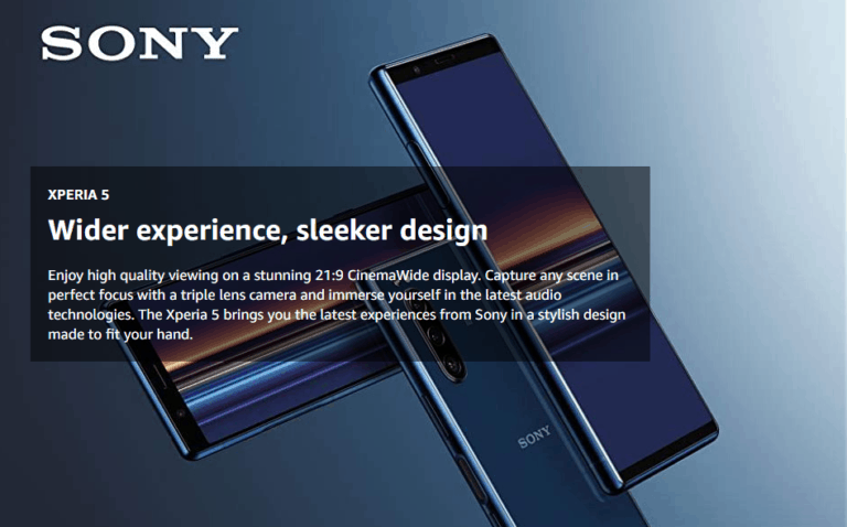 Sony Xperia 5 now available in the UK for £699 including WF-1000XM3 True Wireless Noise Cancelling Headphones