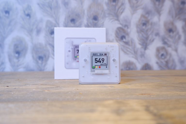 Aranet4 HOME Wireless Indoor Air Quality Monitor measuring CO2, Temperature, Relative Humidity and more