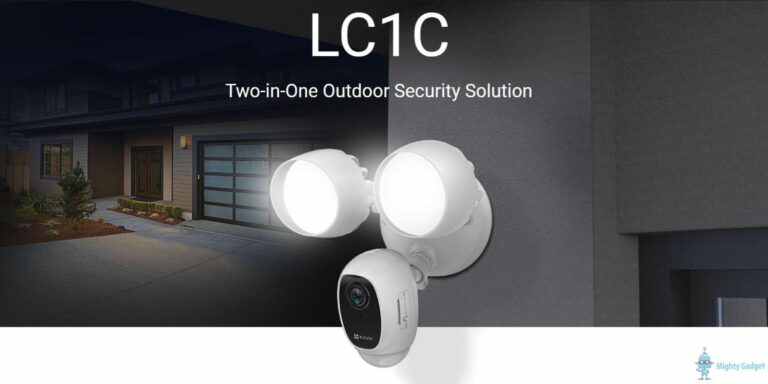 EZVIZ LC1C Full HD Wi-Fi floodlight camera upgrades previous LC1 with human detection PIR and starlight colour night vision