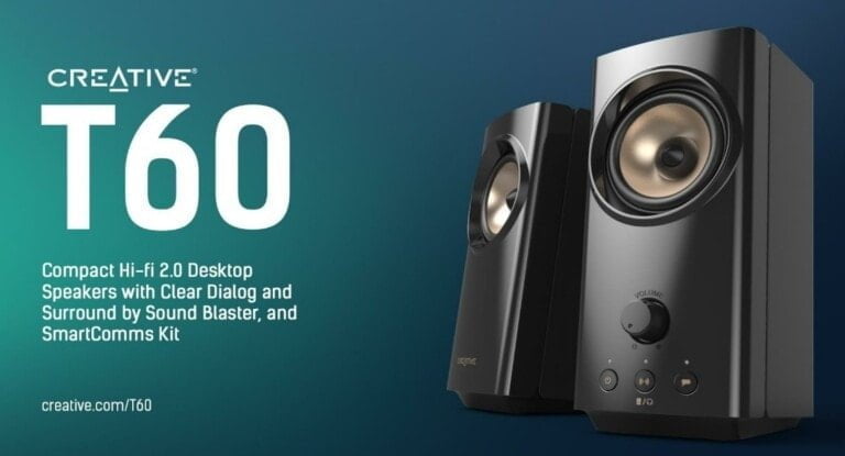 Creative T60 2.0 Speakers launched with SmartComms for £70 – Ideal for a work from home set-up with better connectivity & features vs Gigaworks T40 Series II