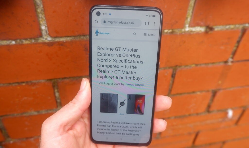 Realme GT Master display