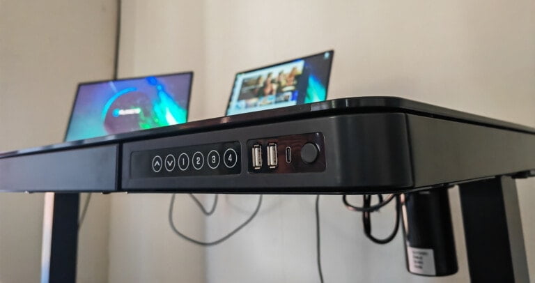 Flexispot Comhar EG8 Standing Desk Review – A premium all-in-one electric standing desk with glass table and drawer