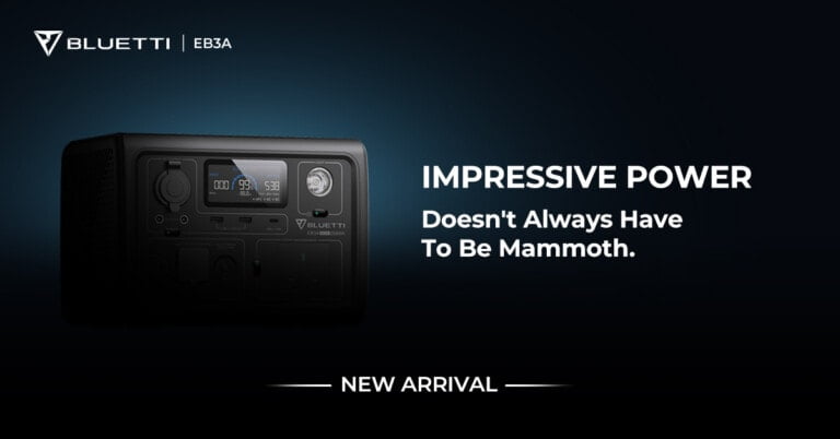 BLUETTI Officially Unveils EB3A Solar Generator with LiFePO4 Battery. Available from £299