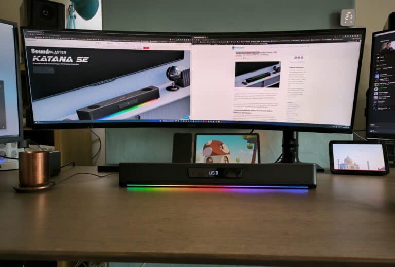 Creative Sound Blaster Katana SE Soundbar Review – RGB soundbar with USB and HDMI Arc connectivity